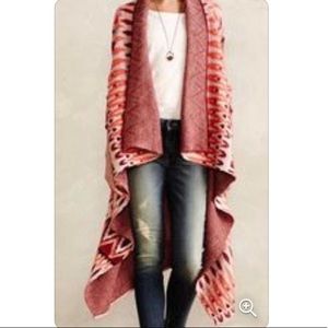 Anthropologie Sleeping on Snow Aztec Cardigan Coat
